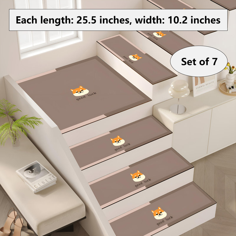 Tapis d'escalier auto-adhésif antidérapant pour usage intérieur