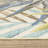 Rectangle Desdemona Floral Machine Woven Polyester Area Rug in Blue/Beige/Green-1403419887