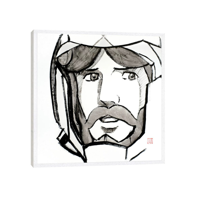 Ulysse by Péchane - Painting on Canvas, 66.04 cm H x 66.04 cm W, White Framed