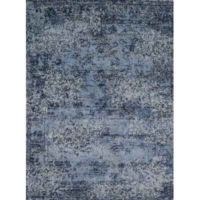 Tapis abstrait bleu clair / gris Abbie