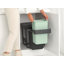 Bac de recyclage en plastique à double compartiment Sort & Go, 2 x 4 gallons (2 x 15 L)