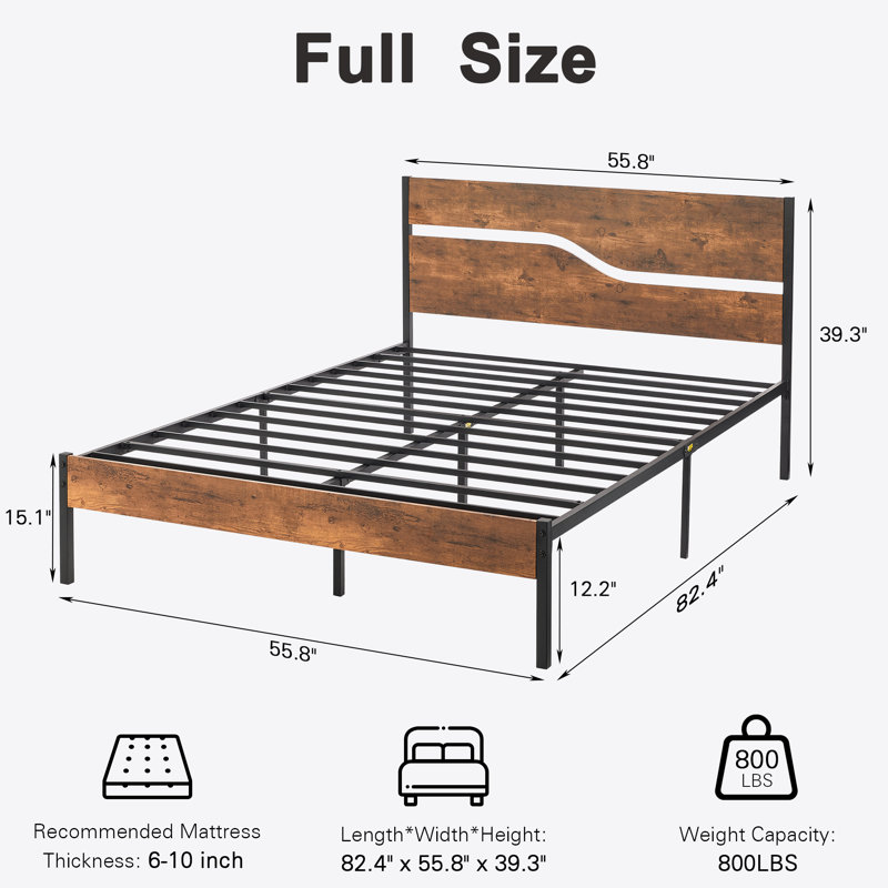 Jesstin Steel Piece Bedroom Set, Full/Double, Brown