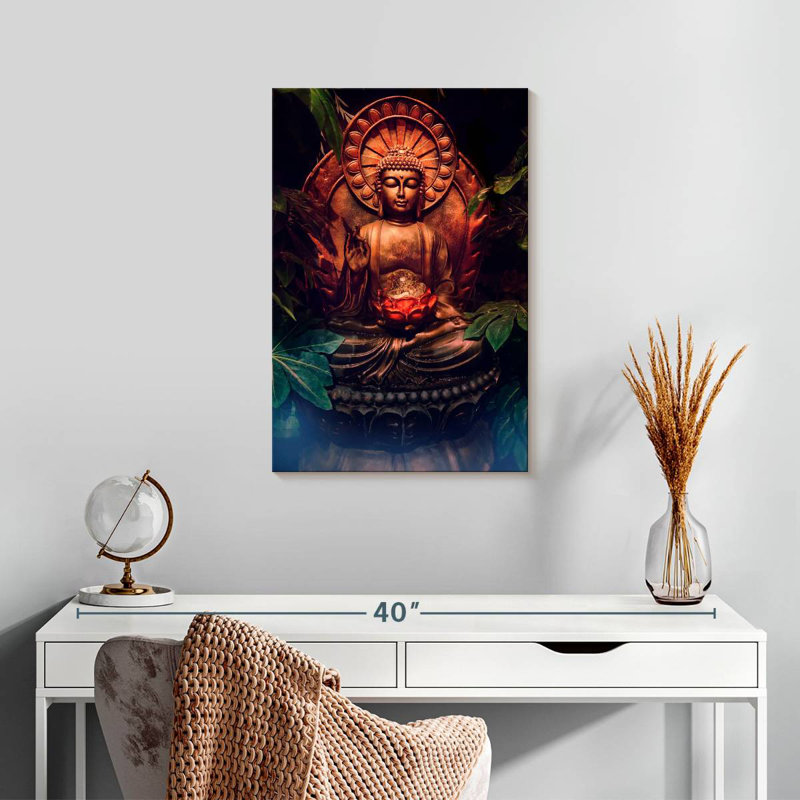 Adella Ornate Buddha Statue, 24" H x 16" W