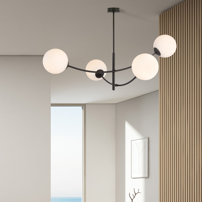 4 - Light Sputnik Chandelier, White