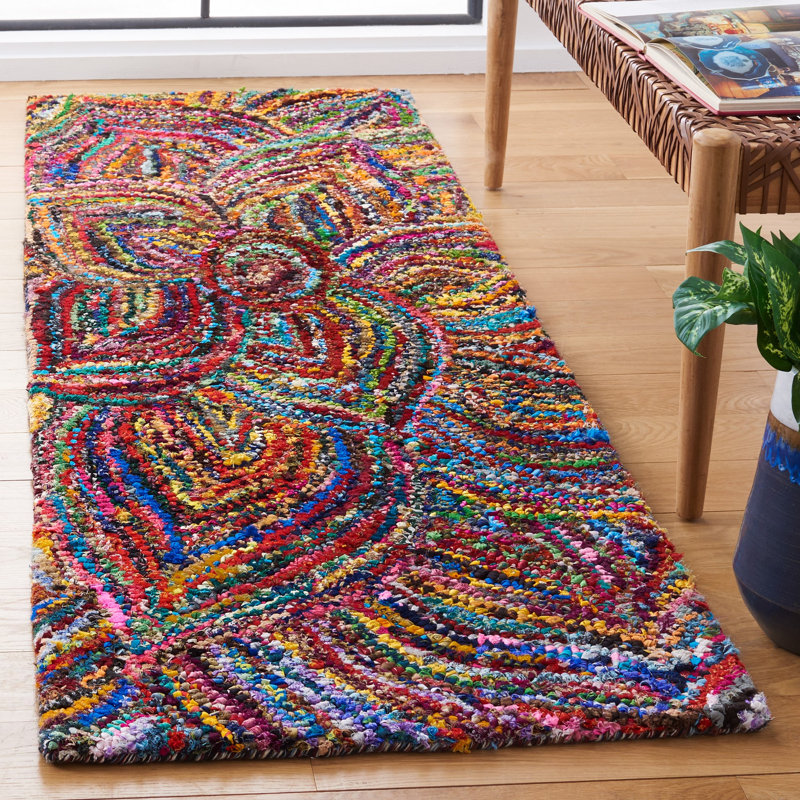 Anaheim Hand Tufted Cotton Floral Rug, Runner 2'3" x 7'
