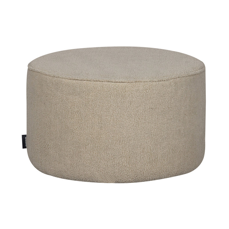 Sara 60cm Wide Round Solid Colour Pouffe Ottoman