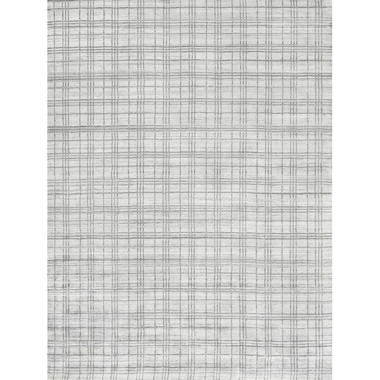 Fairbanks Plaid Area Rug in White