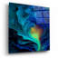 Art mural en verre épique «Magestic Storm» par Ann Klee, 12 po x 12 po