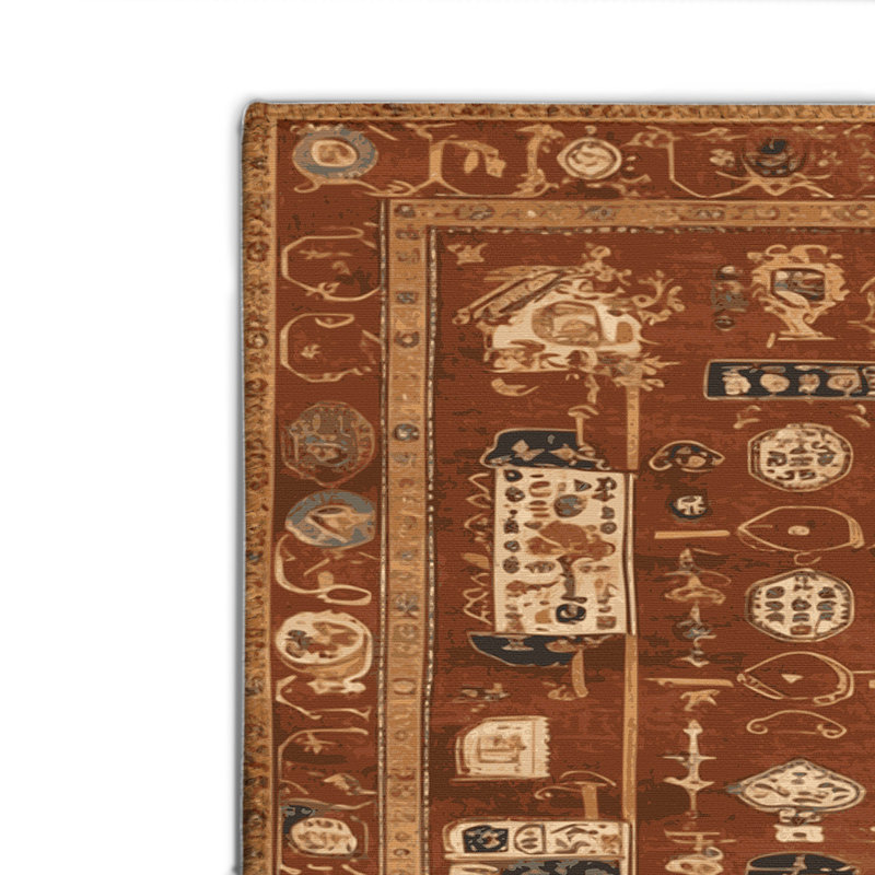 Tapis d'intérieur et d'extérieur brun français, Rectangulaire 2 pi x 3 pi