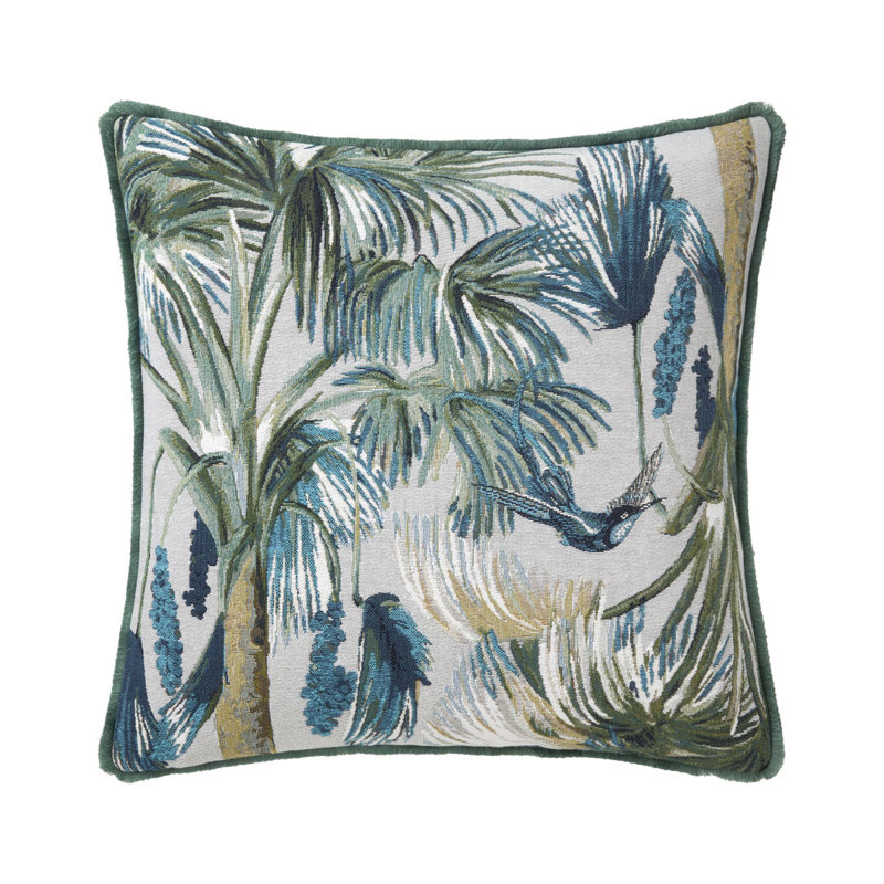 Manaca Decorative Pillow, Green/White/Blue