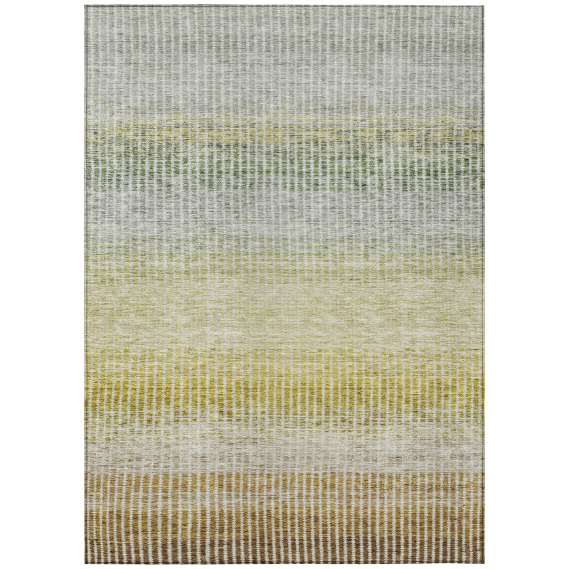 Machine Washable Indoor/Outdoor Jouett ACN2313 Stripes Rug, Rectangle 9' x 12'