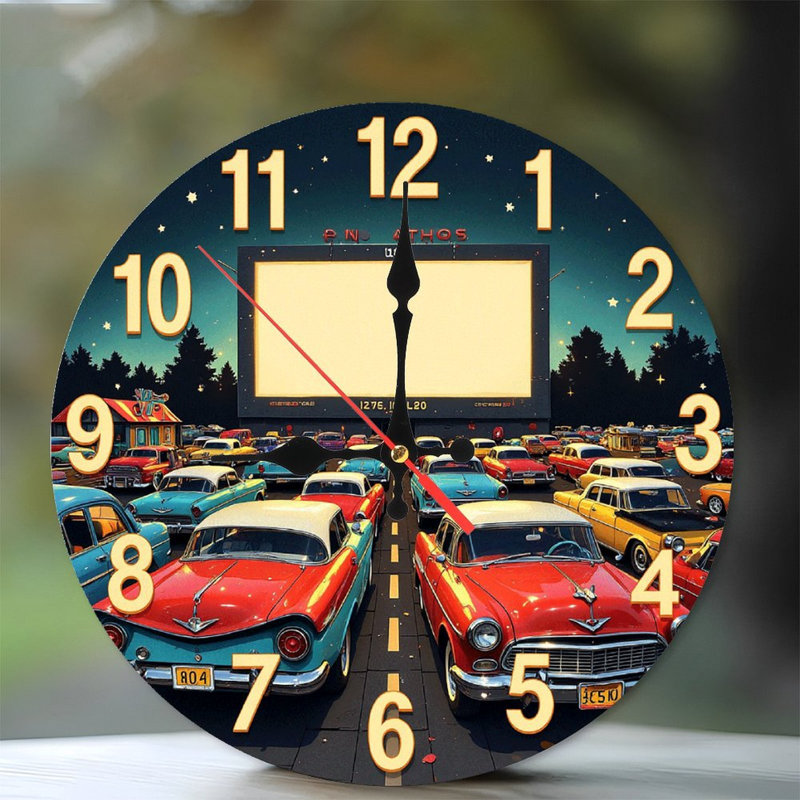 Décoration murale rétro horloge de théâtre