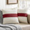 Ensemble de 2 housses de coussin en coton bohème de Noël 16 x 16 pouces contrastant / rouge, douces taies décoratives de style campagnard Housses de coussin rouges pour canapé-lit, salon, décoration intérieure
