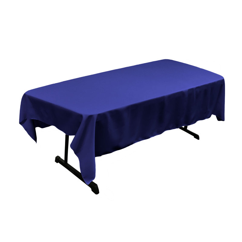 Rectangular Stain-Resistant Polyester Tablecloth - Basics by Wayfair™, Royal, 90" x 60"