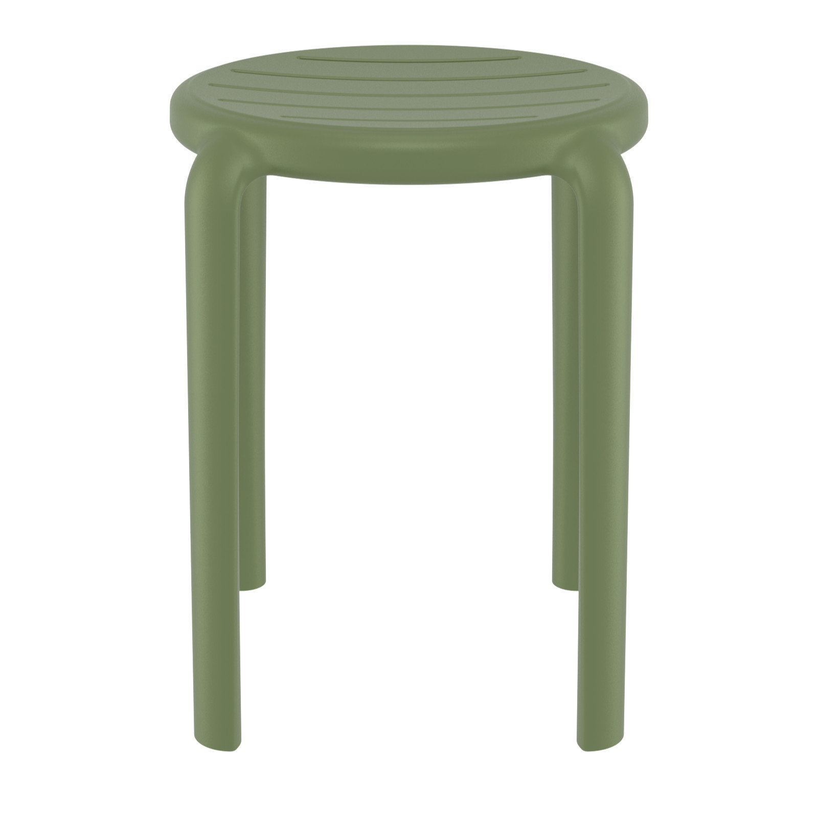Aragons Stackable Patio Side Chair, Olive Green
