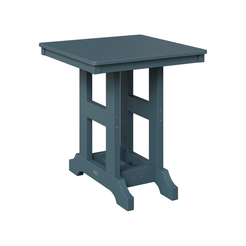 Table de bar carrée 28 po Berlin Gardens Garden Classic, H 39,5 po x l 28 po x P 28 po, Ardoise