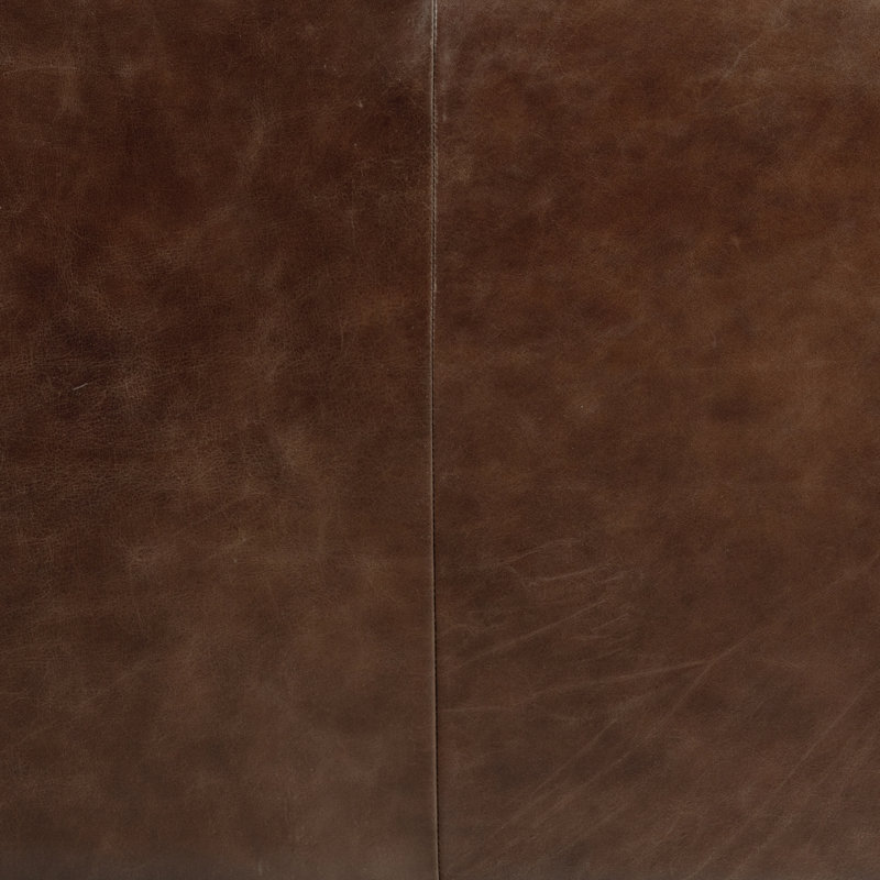 Fauteuil en cuir italien Mateo, Cuir véritable brun chocolat