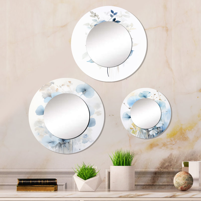 Ensemble de 3 miroirs en aluminium Brusly
