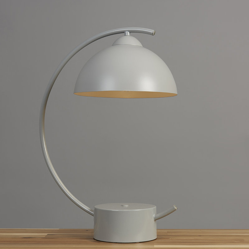Downton Metal Arched Lamp, Cool Grey