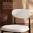 Modern White Chenille Armless Upholstered Counter Bar Stools with Gold Backrest-851653063