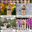Wooden Bug Hotel Natural Insect House Multi Habitat Wildlife Shelter with Bamboo Tubes Mesh Sections Decorative Garden Feature Patio Balcony Outdoor