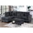 Contemporary Style 3Pc Sectional Set Right Arm Chaise Left Arm Sofa W/ USB Port Storage Ottoman Throw Pillow Wooden Legs Primary Living Room-94258331