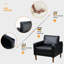 Fauteuil Mid-Century en similicuir avec siège spacieux-241785882