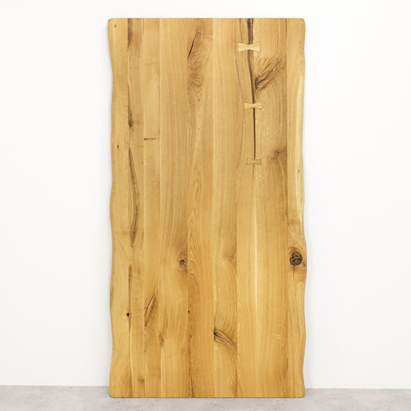 Yayla Solid Oak Barn Door, 220cm H x 90cm W x 3.5cm D, Natural Oil