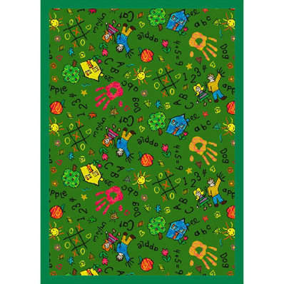 Tapis éducatif à motifs de gribouillis