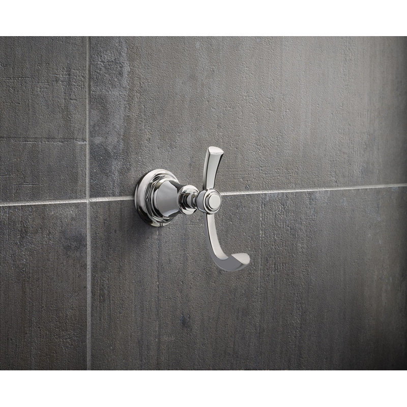 Rook® Double Robe Hook, Polished Chrome