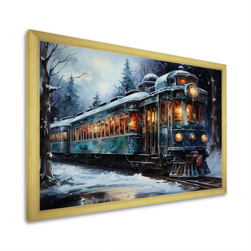 «Christmas Train Journey III - Transport train», reproduction sur toile, H 24 po x l 32 po x P 1 po