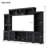 Minimalism Entertainment Wall Unit With Bridge, Modern Tv Console Table For Tvs Up To 70", Multifunctional Tv Stand With Tempered Glass Door-1374965225