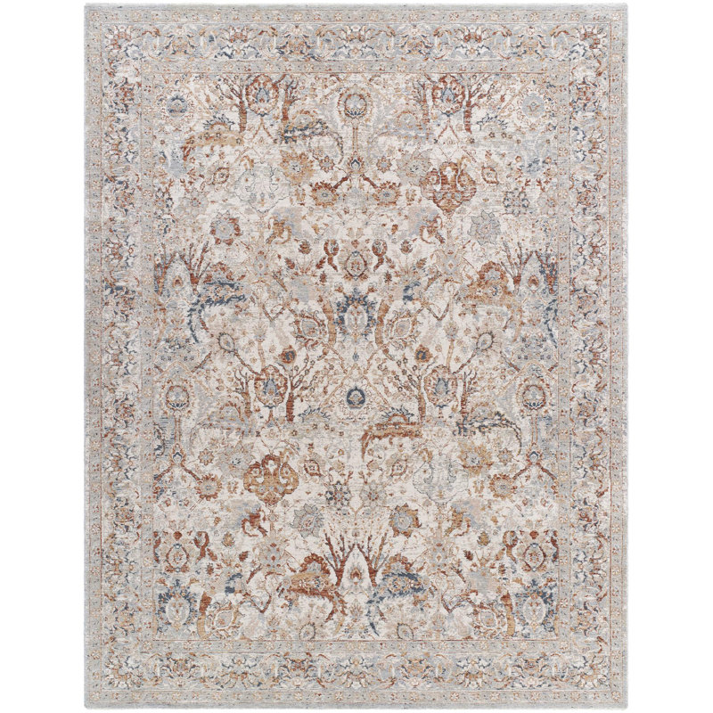 Tapis traditionnel tissé à la machine Arleeta, Tapis de couloir 2 pi 8 po x 7 pi 3 po