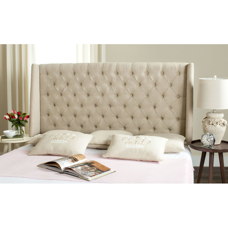 Bertlinde Upholstered Headboard, Twin, Linen Hemp