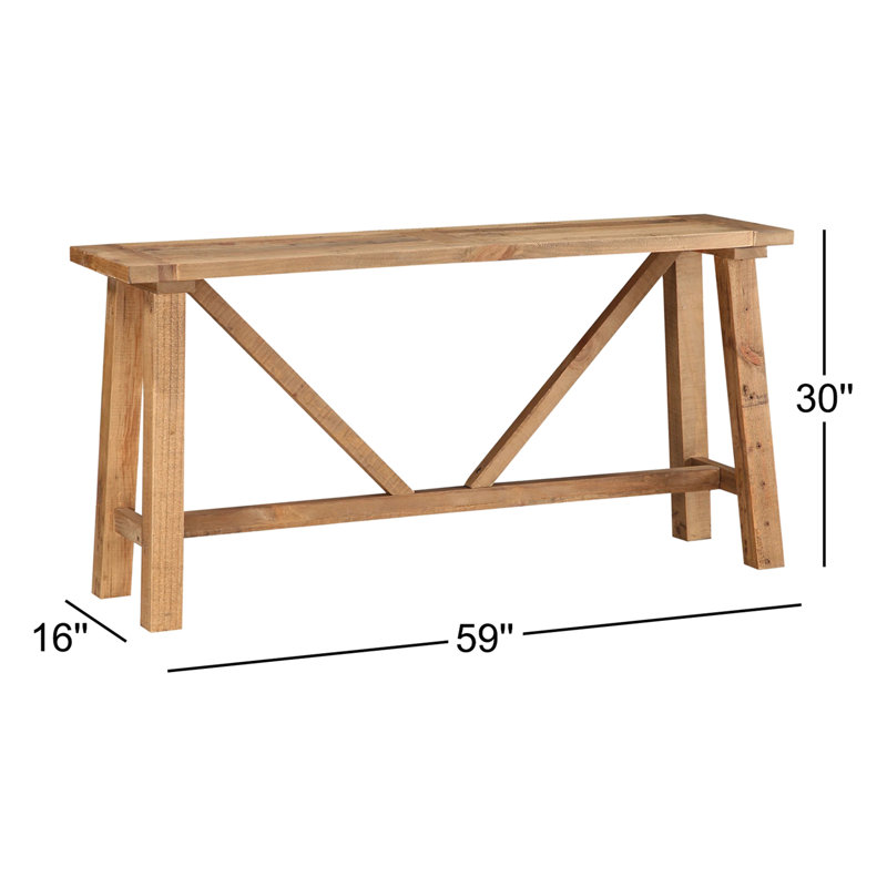 Console en bois massif 59 po Bentwood