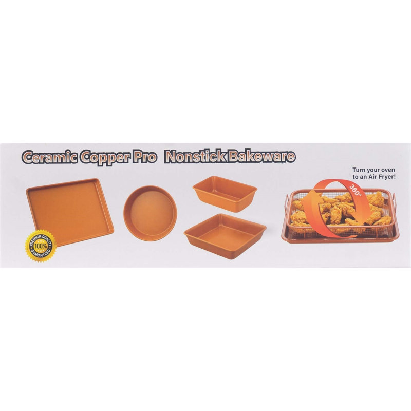 Copper Ceramic Nonstick 6-Piece Bakeware Set