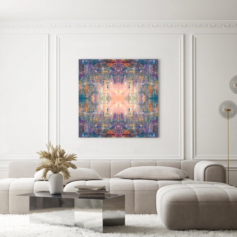 Four Blue Stars Painting by Irina Gorbman, 44" H x 44" W