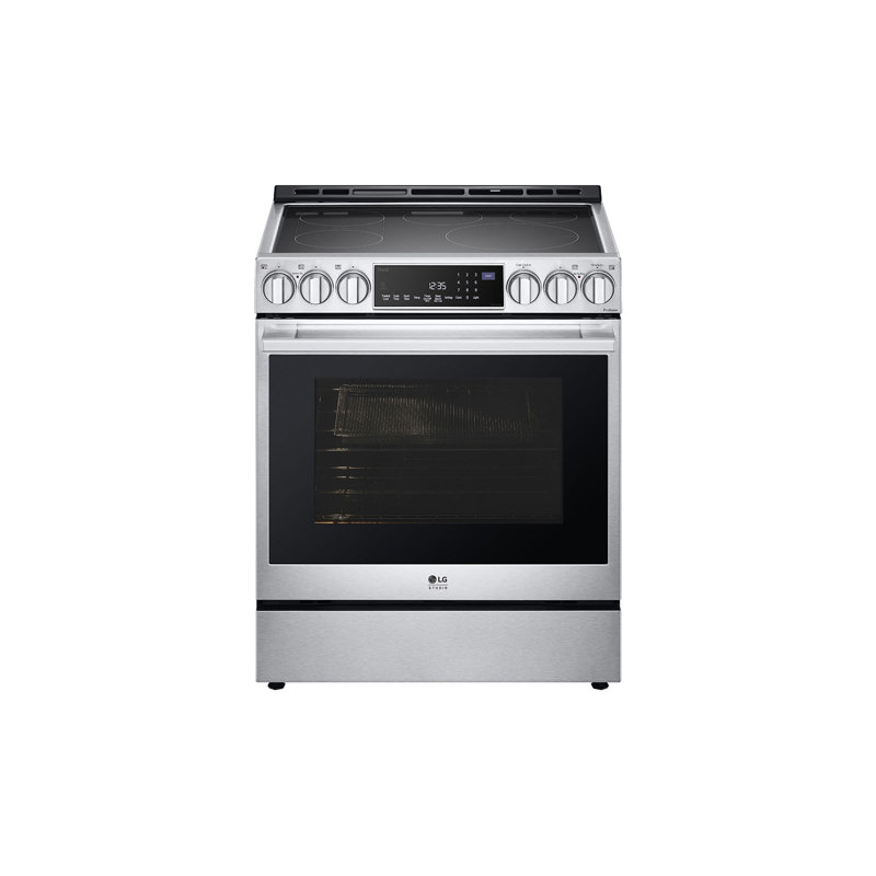 30" 6.3 cu. ft. Smart Slide-in Electric Range with Convection Oven, Stainless Steel