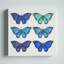 "Butterfly Collection Blue" par Avenie, impression sur toile tendue-2033593808