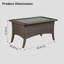 Ensemble de table basse d'extérieur, table basse en osier de patio