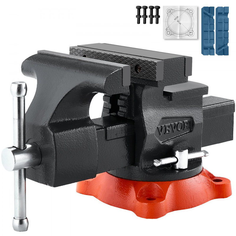 Base de verrouillage pivotante polyvalente en fer malléable 5,5 po