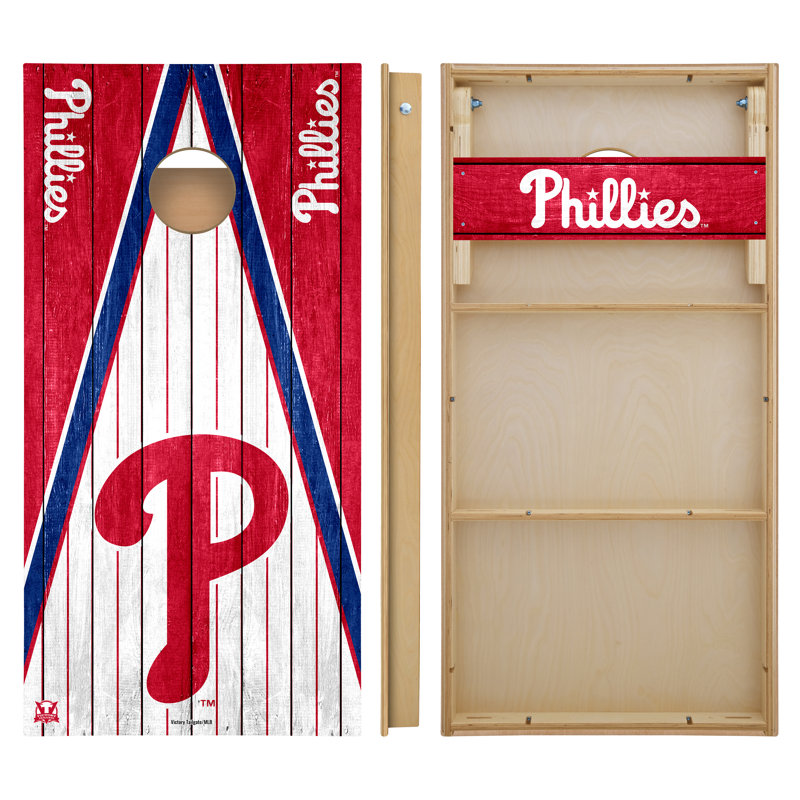 Victory Tailgate Atlanta Braves | Ensemble de jeu de cornets 2 x 4, Rouge / blanc, Philadelphia Phillies