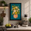 Peach Vase Floral Botanical 1 Piece Wrapped Canvas Wall Art-296901841-296901843