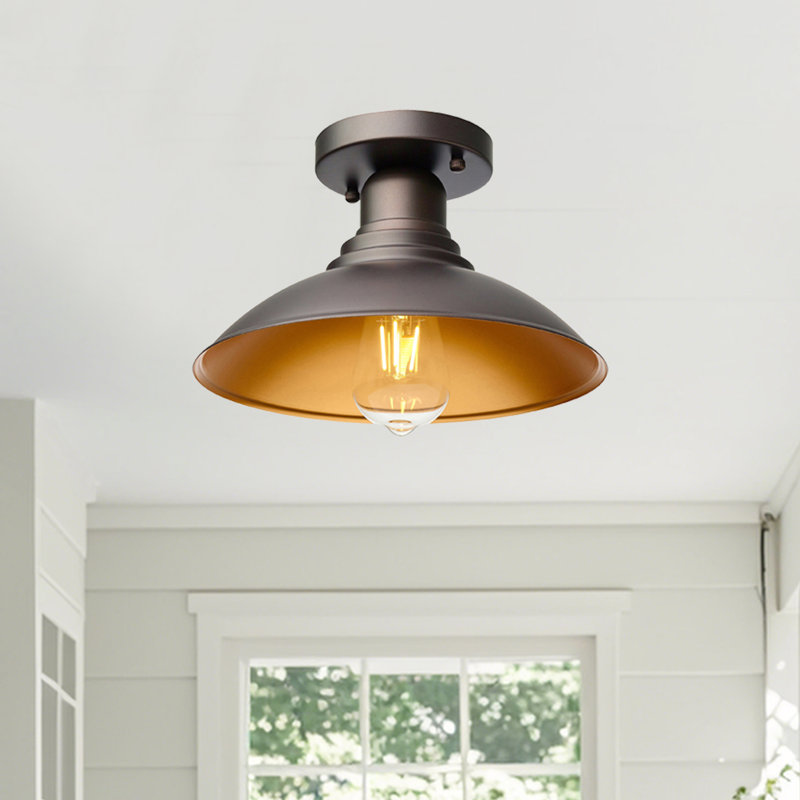 Oil Rubbed Bronze Single Pack Ceiling Light 10.5In Wide