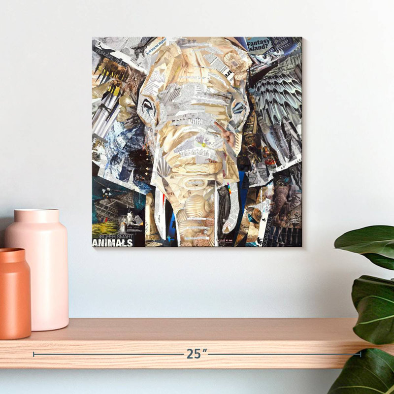 Éléphants Brampt, H 16 po x l 16 po