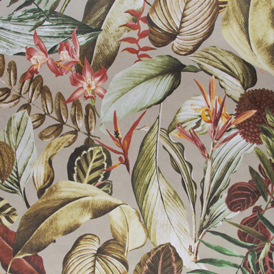 Tropical Collection Kiribati Floral Inspired 27.8' L x 27.5" W Wallpaper Roll
