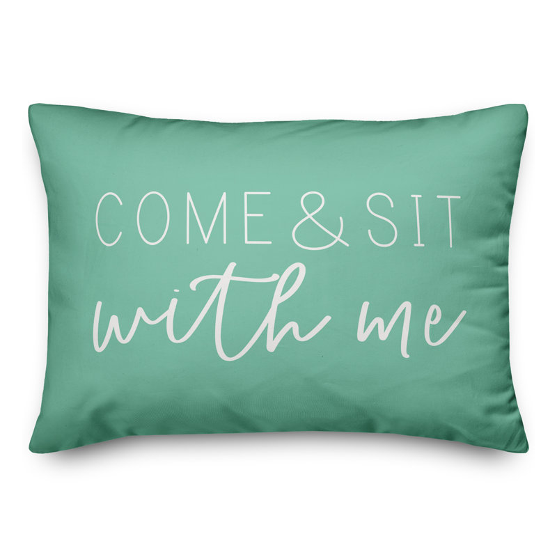  Housse et insert de coussin rectangulaire extérieur Come and Sit with Me, Vert menthe