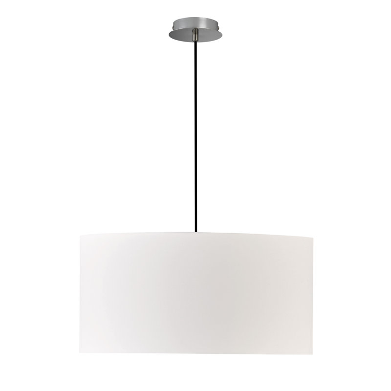 Pina 3 - Light Nickel Dull Pendant, White
