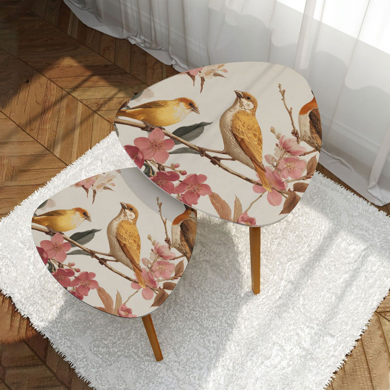 Ensemble de 2 tables basses gigognes Triangle