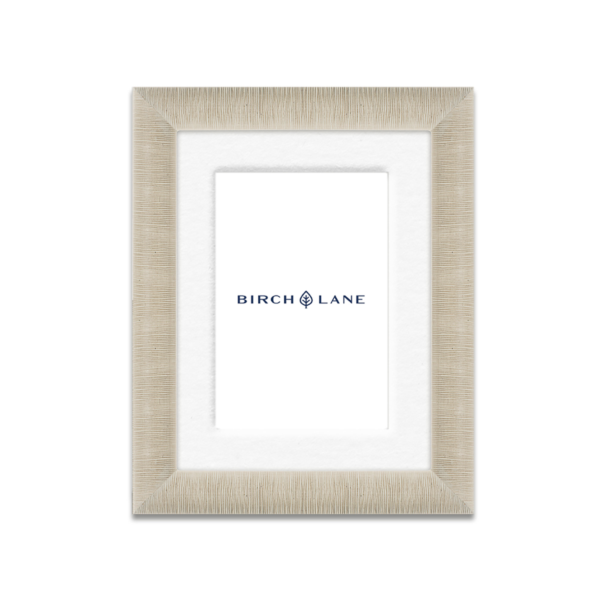 Chopra Wood Picture Frame with Mat, 4" x 6", Bone